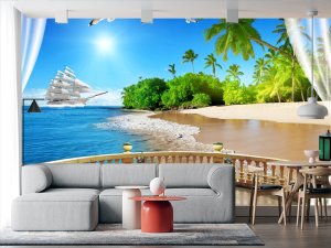 3D foto tapeta – Pogled na more – varijanta 8