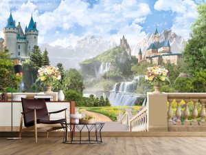 3D foto tapeta – Vodopad u prirodi – varijanta 4
