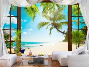 3D foto tapeta – Pogled na more – varijanta 10
