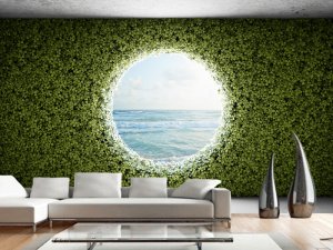 3D foto tapeta – Vertikalna zelena bašta – varijanta 8
