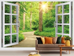 3D foto tapeta – Prozor ka prirodi – varijanta 15