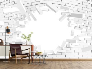 3D foto tapeta – Geometrijski 3D paneli – varijanta 110