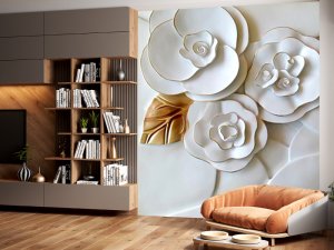 3D foto tapeta – Cvetovi od papira – varijanta 12 3D foto tapeta – Cvetovi od papira – varijanta 12