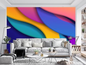 3D foto tapeta – Geometrijski 3D paneli – varijanta 115