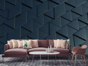 3D foto tapeta – Geometrijski 3D paneli – varijanta 123