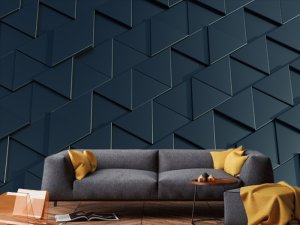 3D foto tapeta – Geometrijski 3D paneli – varijanta 124