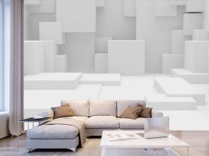 3D foto tapeta – Geometrijski 3D paneli – varijanta 126
