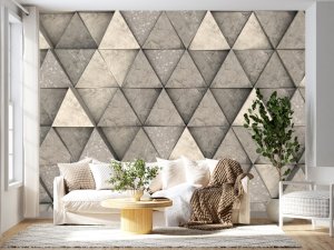 3D foto tapeta – Geometrijski 3D paneli – varijanta 130