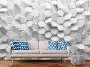 3D foto tapeta – Geometrijski 3D paneli – varijanta 131