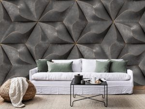 3D foto tapeta – Geometrijski 3D paneli – varijanta 132