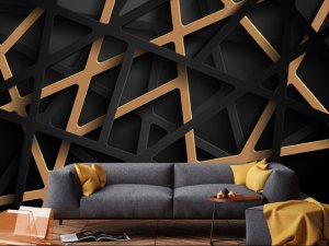 3D foto tapeta – Geometrijski 3D paneli – varijanta 10