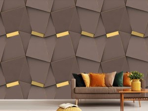 3D foto tapeta – Geometrijski 3D paneli – varijanta 134