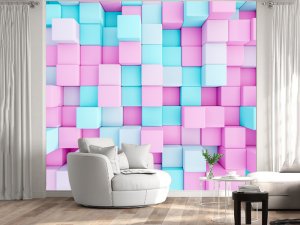 3D foto tapeta – Geometrijski 3D paneli – varijanta 143