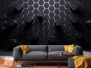 3D foto tapeta – Saće i heksagoni – varijanta 7
