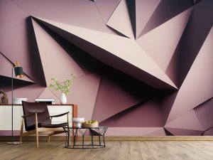 3D foto tapeta – Geometrijski 3D paneli – varijanta 155