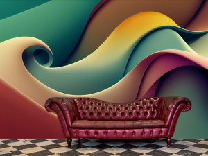 3D foto tapeta – Apstraktni talasi – varijanta 28