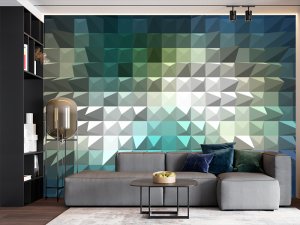 3D foto tapeta – Geometrijski 3D paneli – varijanta 156