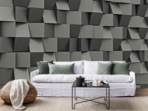 3D foto tapeta – Geometrijski 3D paneli – varijanta 157