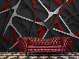 3D foto tapeta – Geometrijski 3D paneli – varijanta 158