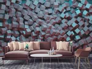 3D foto tapeta – Geometrijski 3D paneli – varijanta 159