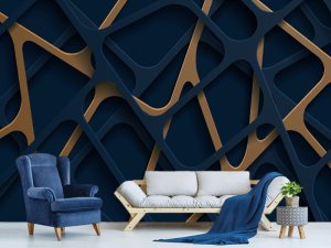 3D foto tapeta – Geometrijski 3D paneli – varijanta 160