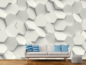3D foto tapeta – Geometrijski 3D paneli – varijanta 161