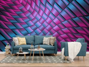 3D foto tapeta – Geometrijski 3D paneli – varijanta 162