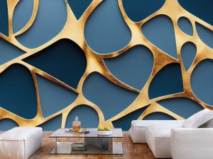 3D foto tapeta – Geometrijski 3D paneli – varijanta 163