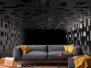 3D foto tapeta – Geometrijski 3D paneli – varijanta 164