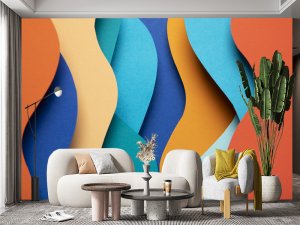 3D foto tapeta – Geometrijski 3D paneli – varijanta 166