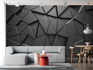 3D foto tapeta – Geometrijski 3D paneli – varijanta 172