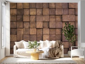 3D foto tapeta – Geometrijski 3D paneli – varijanta 174