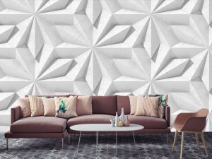 3D foto tapeta – Geometrijski 3D paneli – varijanta 176