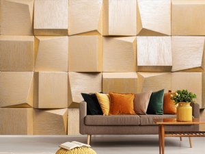 3D foto tapeta – Geometrijski 3D paneli – varijanta 181