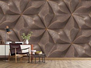 3D foto tapeta – Geometrijski 3D paneli – varijanta 182