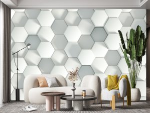 3D foto tapeta – Saće i heksagoni – varijanta 9
