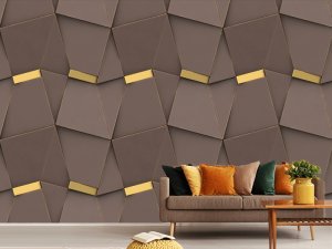 3D foto tapeta – Geometrijski 3D paneli – varijanta 185