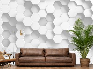 3D foto tapeta – Geometrijski 3D paneli – varijanta 189