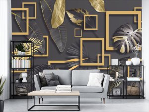 3D foto tapeta – Geometrijski 3D paneli – varijanta 190