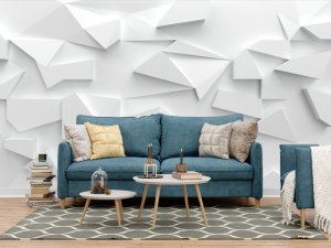 3D foto tapeta – Geometrijski 3D paneli – varijanta 192