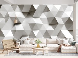 3D foto tapeta – Geometrijski 3D paneli – varijanta 193