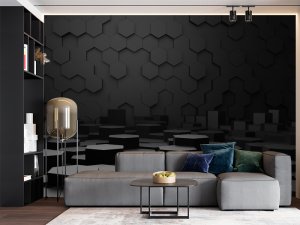 3D foto tapeta – Geometrijski 3D paneli – varijanta 196