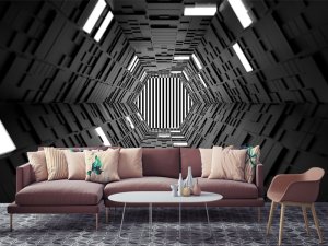 3D foto tapeta – Tunel beskrajne perspektive – varijanta 18