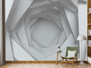 3D foto tapeta – Geometrijski 3D paneli – varijanta 200