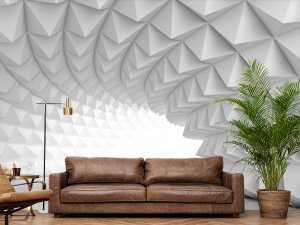 3D foto tapeta – Geometrijski 3D paneli – varijanta 202