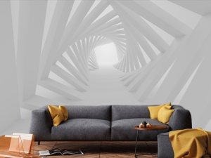 3D foto tapeta – Zlatne geometrijske linije – varijanta 2