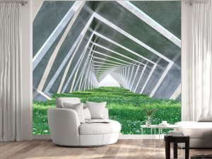 3D foto tapeta – Geometrijski 3D paneli – varijanta 207