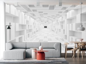 3D foto tapeta – Tunel beskrajne perspektive – varijanta 22