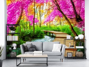 Foto tapeta – Most kroz Prolećnu Bajku