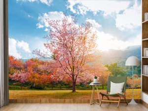 Foto tapeta – Ružičasti Cvetni Horizont